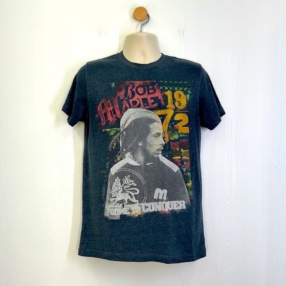 Bob Marley - 1972 Bob Marley I Come To Conquer Graphic T Shirt Size Medium - Picture 2 of 11